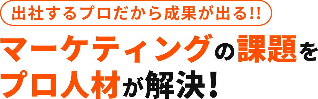 マーケティングの課題をプロ人材が解決!