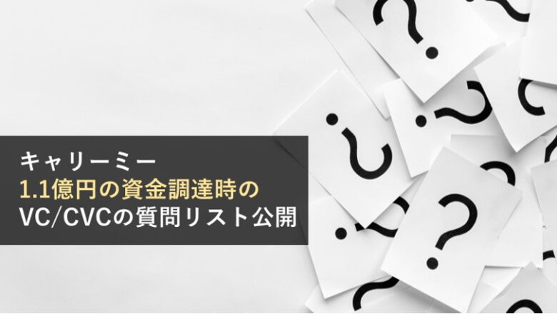 キャリーミー1.1億円資金調達時のVC・CVCの質問リスト